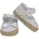 Scarpetta culla Ballerina In macramè Neonata Bianco Panyno  A2246 - PANYNO - LuxuryKids