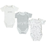 Set Tre Body In Cotone Manica Corta Unisex Minibanda V312 - MINIBANDA - LuxuryKids