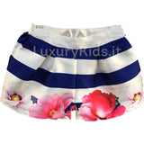 Short Blu a Righe Bambina Fun&Fun FNBSO8124 - FUN&FUN - LuxuryKids