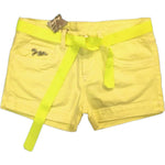 Short in Cotone Giallo Fluorescente in Tinta Unita Bambina Fun&Fun FUNJSO1186 - FUN&FUN - LuxuryKids