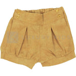Short in velluto millerighe Senape Neonata A&J 467 - A&J - LuxuryKids