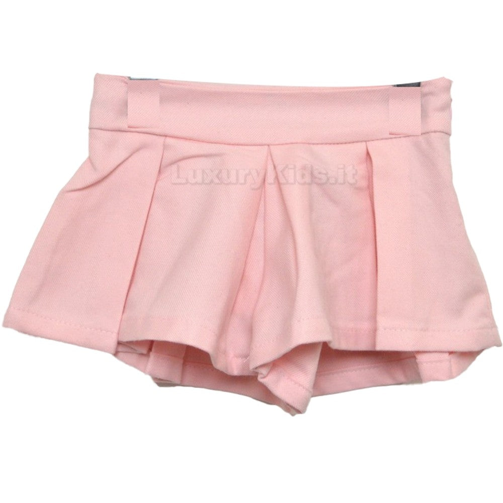 Short Rosa con Pieghe Very Chic Per Neonata Dr.Kids 355 - DR.KID - LuxuryKids