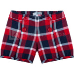 Short scozzese rosso bambina DR KID 314S - DR.KID - LuxuryKids