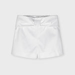 Shorts In Cotone Bianco Bambina MAYORAL 3203B - MAYORAL - LuxuryKids