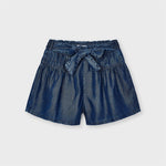 Shorts In Denim Con Fiocco Bambina MAYORAL 3206 - MAYORAL - LuxuryKids