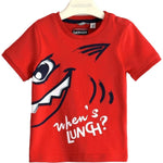 Simpaticissima t-shirt In Cotone con squalo Rossa Neonato J827 - SARABANDA - LuxuryKids