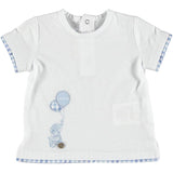 T-Shirt Bianca Neonato Minibanda I620 - MINIBANDA - LuxuryKids