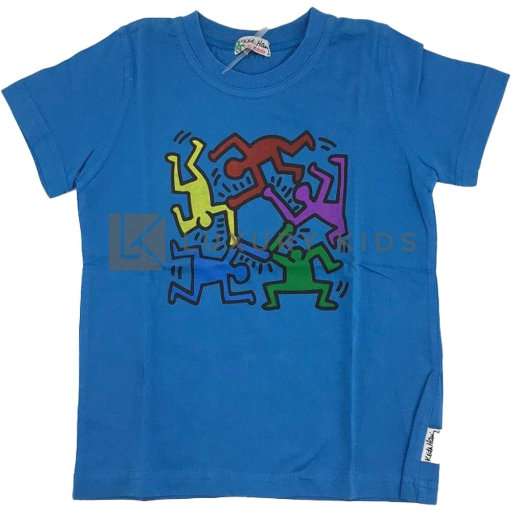 T-Shirt in Cotone Celeste con Stampa Bambino Sarabanda E607 - SARABANDA - LuxuryKids