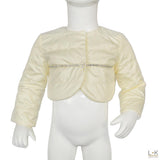 Trapuntino Corto Imbottito Neonata Panna Lolo' 5012 - LOLO' - LuxuryKids