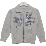 Tuta 2 Pezzi In Caldo Cotone Felpato Grigio Bambina F831 - SARABANDA - LuxuryKids