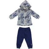 Tuta in Caldo Cotone Blu-Grigio Neonata Sarabanda R762 - SARABANDA - LuxuryKids