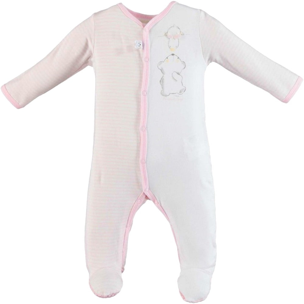 Tutina Intera Cotone Rosa Neonata Minibanda U690 - MINIBANDA - LuxuryKids