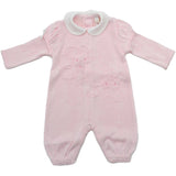 Tutina Intera in Filo Di Cotone Rosa Neonata Creazioni Luana 2081 - CREAZIONI LUANA - LuxuryKids