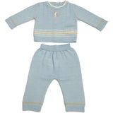 Tutina Spezzata Estiva Corredino Nascita Neonato Celeste A&J 224 - A&J - LuxuryKids