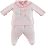 Tutina Spezzata In Cotone Rosa Neonata NINNAOH E20122C - NINNAOH - LuxuryKids