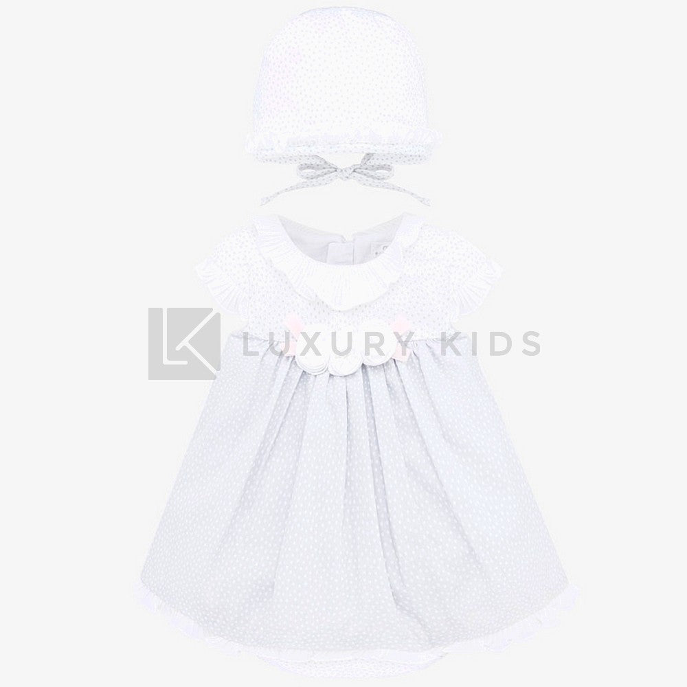 Vestito con cuffietta e culotte Grigio Per Neonata Mayoral 1855 - MAYORAL - LuxuryKids