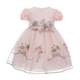 Vestito Elegante Battesimo Rosa Neonata ALESSANDRO MARTINEZ IS43102N - ISABEL - LuxuryKids