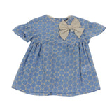Camicia Mezza Manica in Cotone Traforata Celeste Bambina DR KID DK461 - DR.KID - LuxuryKids