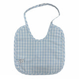 Bavetta in Cotone Bianco-Celeste Neonato Ninnaoh E15BA206 - NINNAOH - LuxuryKids