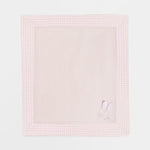 Coperta In Cotone Rosa Con Bordi A Contrasto A Quadretti Neonata MAYORAL 9861R - MAYORAL - LuxuryKids