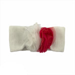 Fascia Elastica Bianca Con Fiori Neonata IVORY 42353 - IVORY - LuxuryKids