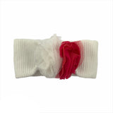 Fascia Elastica Bianca Con Fiori Neonata IVORY 42353 - IVORY - LuxuryKids