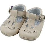 Scarpa da culla con Occhielli in Pelle Per Neonato Panyno A2221 - PANYNO - LuxuryKids