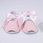 Sandali Da Culla Con Glitter e Fiocco Neonata INDICE 318 - INDICE - LuxuryKids