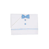 Lenzuolino Per Carrozzina In Cotone Bianco Neonato LA SARTORIA DEI PICCOLI LL910 - LA SARTORIA DEI PICCOLI - LuxuryKids