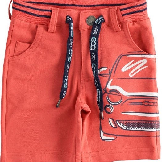Pantalone Corto In Felpa Con Stampa 500 Rosso Bambino SARABANDA 2540 - SARABANDA - LuxuryKids