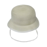 Cappello In Rafia Panna Con Fiore Retrostante Neonata Il Trenino CAP11 - IL TRENINO - LuxuryKids
