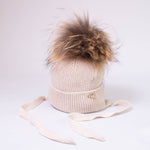 Cappello Lana Cashmere Con Pompon Neonata Jamiks JZD301 - JAMIKS - LuxuryKids