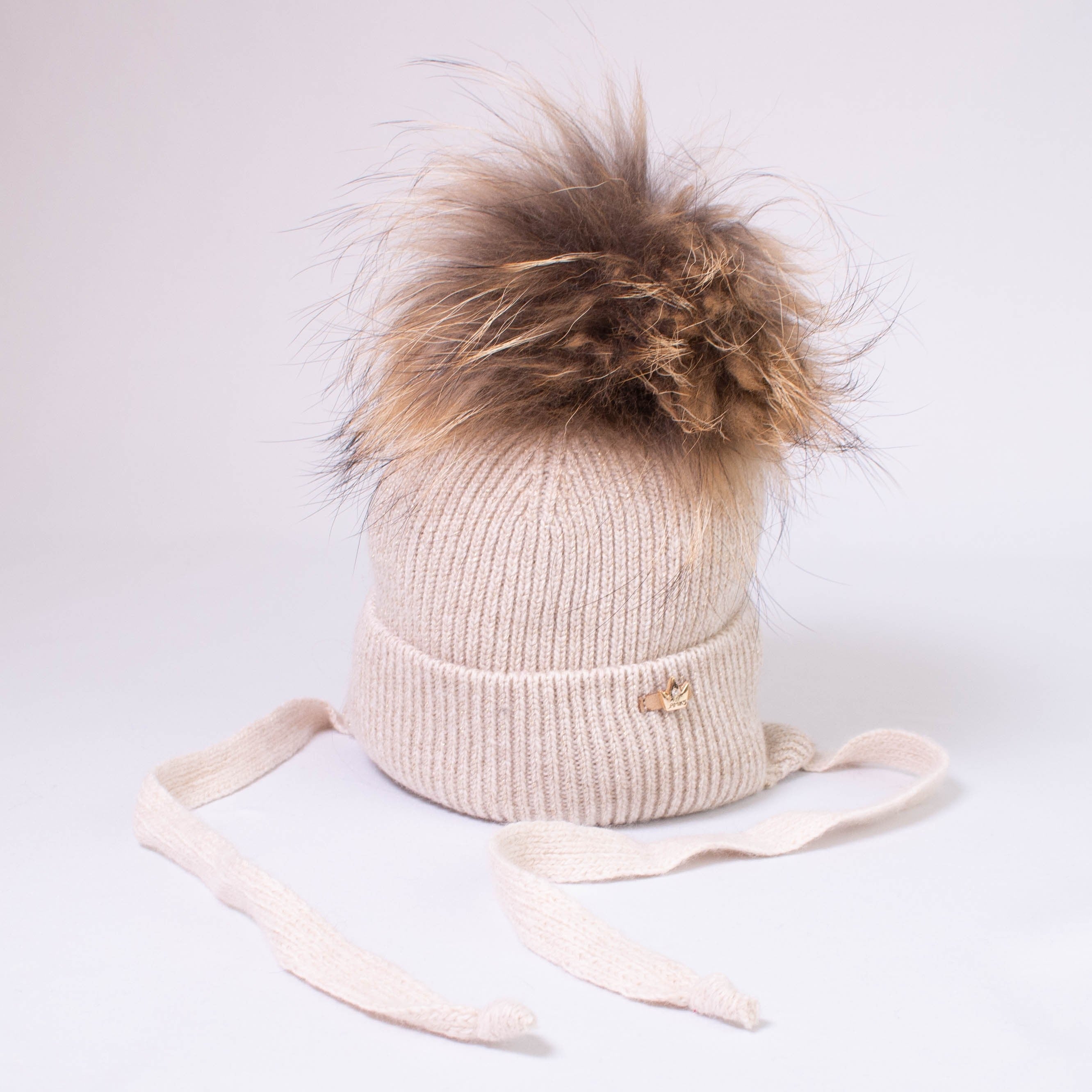 Cappello Lana Cashmere Con Pompon Neonata Jamiks JZD301 - JAMIKS - LuxuryKids