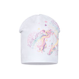 Cappello In Cotone Con Stampa Camaleontica Con Unicorno Bambina BARBARAS TB130 - BARBARAS - LuxuryKids