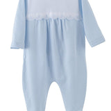 Tutina Intera In Cotone Celeste Neonato CALAMARO 32326 - CALAMARO - LuxuryKids