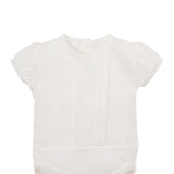 Camicia A Body Mezza Manica In Cotone Bianca Neonata CALAMARO 19053 - CALAMARO - LuxuryKids