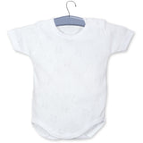 Body Mezza Manica In Cotone Traforato Bianco Neonato-a Unisex CALAMARO 19007 - CALAMARO - LuxuryKids