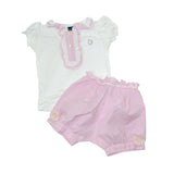 Pagliaccetto Spezzato Bianco Rosa Neonata Papermoon 8PM62620 - PAPERMOON - LuxuryKids
