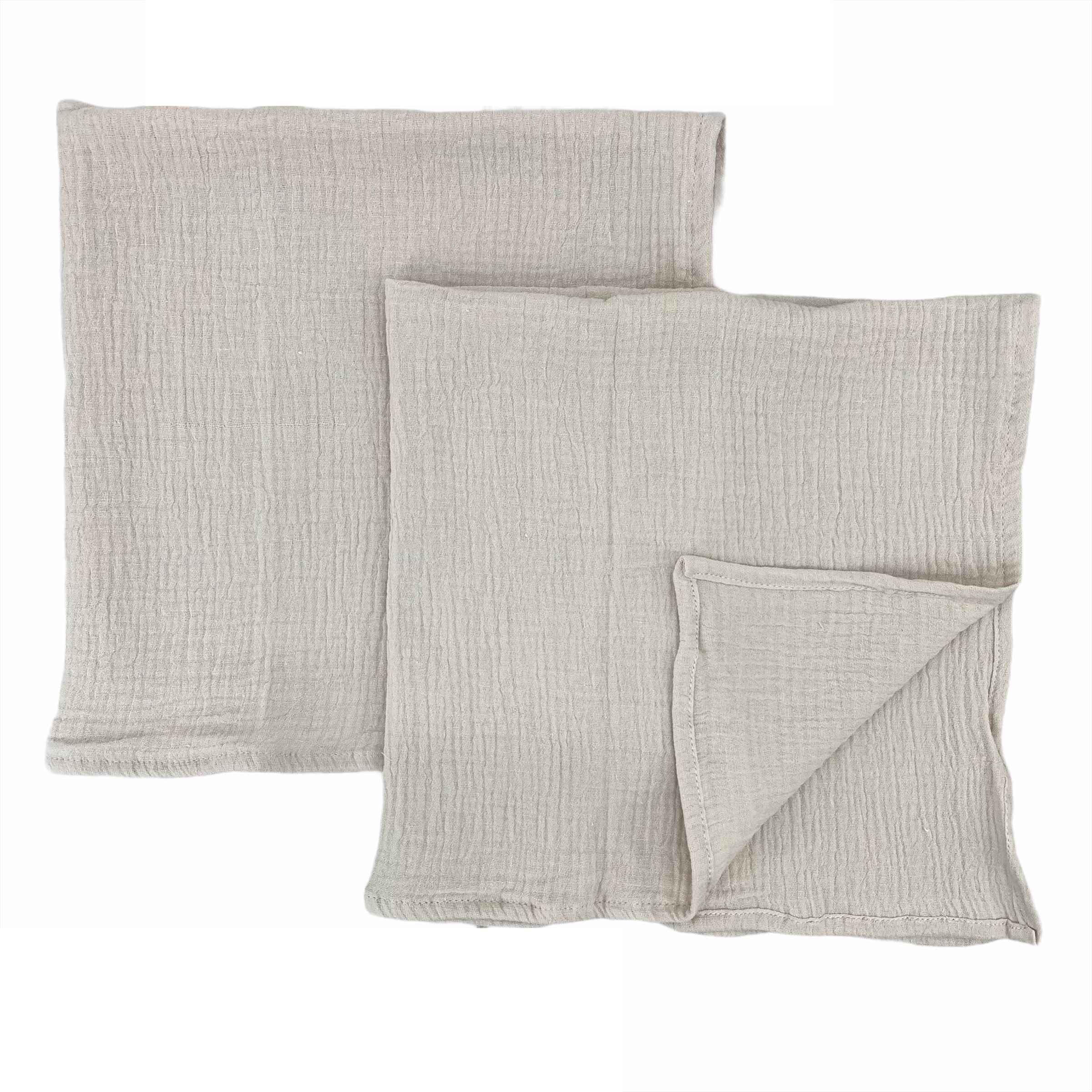 Set Di 2 Garze In Cotone Neonati CALAMARO 73063 - CALAMARO - LuxuryKids