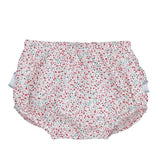 Culotte In Cotone Floreale Con Rouches Neonata CALAMARO 16028-2 - CALAMARO - LuxuryKids