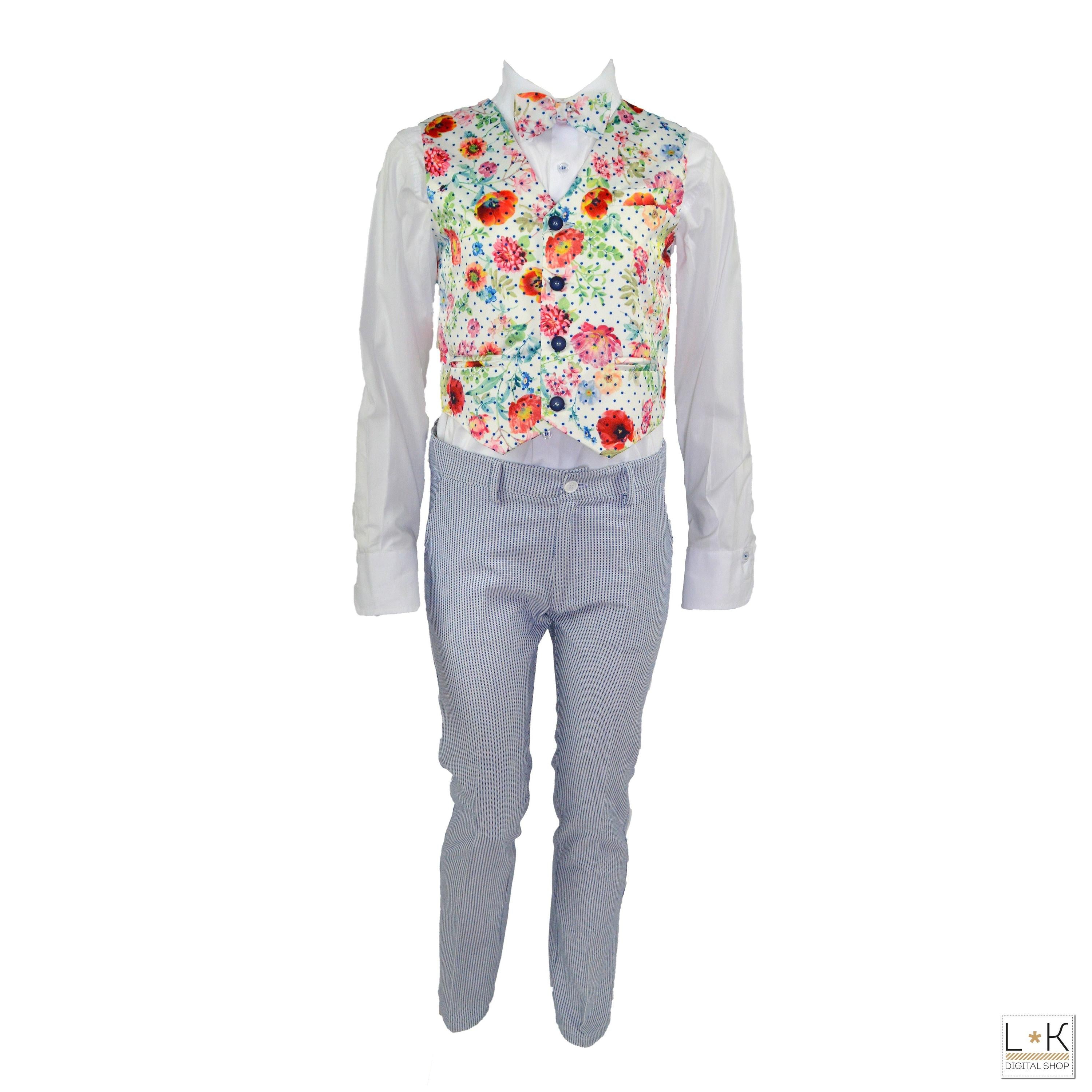 Completo 5 Pezzi Elegante Bambino Blu Bufi M10040A1 - BUFI - LuxuryKids