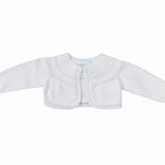 Cardigan In Filo Di Cotone Traforato Neonati GRANLEI 498 - GRANLEI - LuxuryKids