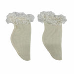 Calzini Corti In Microrete Con Pizzo Bambina STORY LORIS 6275 - STORY LORIS - LuxuryKids