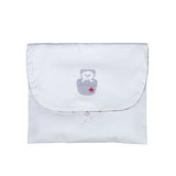 Busta Nascita in Cotone Bianca con Orsetto Grigio Neonato LA SARTORIA DEI PICCOLI LBU8621 - LA SARTORIA DEI PICCOLI - LuxuryKids
