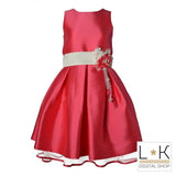 Abito con Balze in Tulle Bambina Cerimonia Elegante Fucsia Mimil’_ 263 - MIMILU' - LuxuryKids
