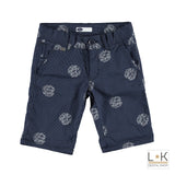 Bermuda in Cotone con stampa Bambino Blu Sarabanda S663 - SARABANDA - LuxuryKids