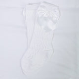 Calzini Cotone Traforati Con Fiocco in Raso Neonata - LuxuryKids - LuxuryKids