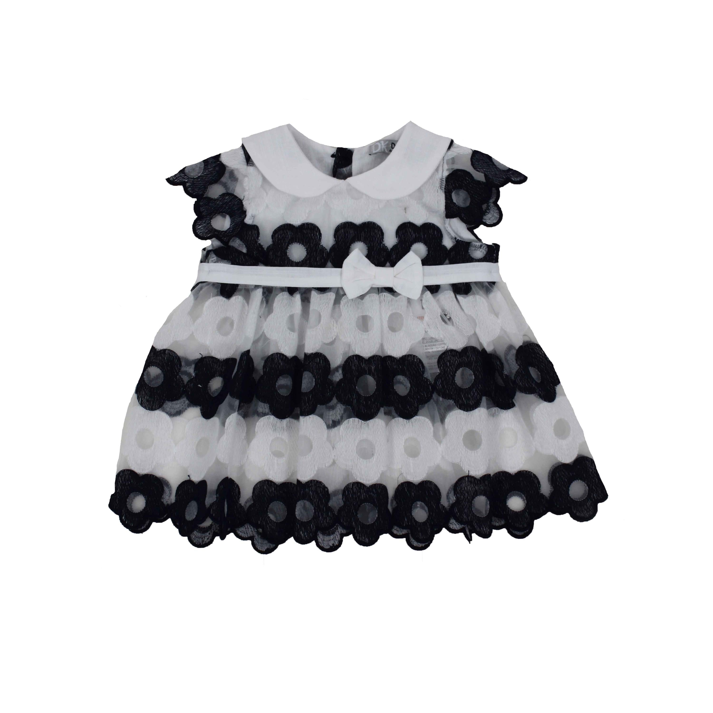 Camicia Meza Manica In Organza Ricamata Bianca E Blu Neonata Dr Kid DK356 - DR.KID - LuxuryKids
