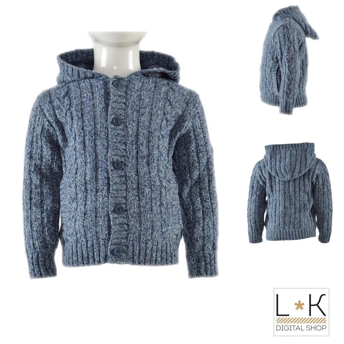 CARDIGAN MISTO LANA CON CAPPUCCIO RAGAZZO - DR.KID - LuxuryKids