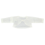 Coprispalle Traforato in cotone Panna Neonata Minibanda Q706 - MINIBANDA - LuxuryKids